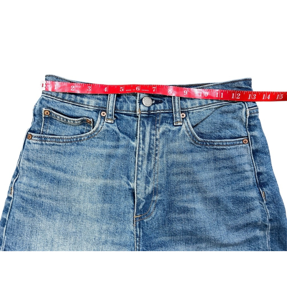 Aritzia Denim Forum Mid Thigh Denim Shorts Blue Size 27 - Picture 7 of 8